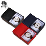 Leather Watch Box Jewelry Organizer Wrist Watches Holder Display Storage