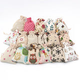 5pcs Small Cotton Bags 10x14 13x18 15x20cm Wedding Drawstring Gift Pouches
