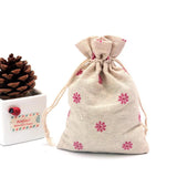 5pcs Small Cotton Bags 10x14 13x18 15x20cm Wedding Drawstring Gift Pouches