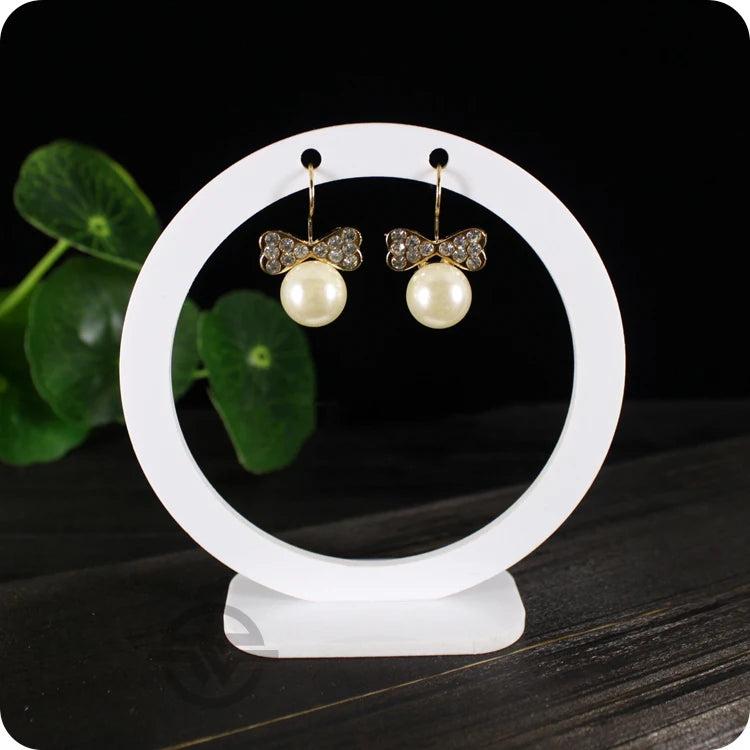 Acrylic Earrings Display Stand Round Jewelry Organizer