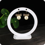 Acrylic Earrings Display Stand Round Jewelry Organizer
