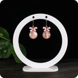 Acrylic Earrings Display Stand Round Jewelry Organizer