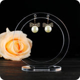 Acrylic Earrings Display Stand Round Jewelry Organizer