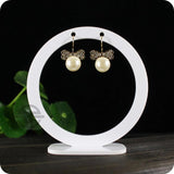 Acrylic Earrings Display Stand Round Jewelry Organizer