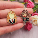 10PCS Magic School Charm for Necklace Bracelet DIY Jewelry Keychain Charm