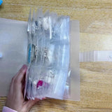288 Grids Jewelry Storage Bag PVC Dustproof Organizer Ring Necklace