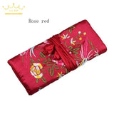 Satin Jewelry Roll Organizer Travel Bag Mix Colors