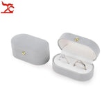 Velvet Ring Box Double Stud Jewelry Packaging Case Earrings Storage