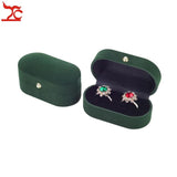 Velvet Ring Box Double Stud Jewelry Packaging Case Earrings Storage