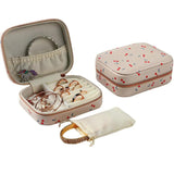 Portable Jewelry Box Zipper Leather Storage