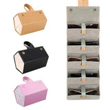 5-Slot Sunglasses Storage Box Portable Foldable Case