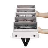 5-Slot Sunglasses Storage Box Portable Foldable Case