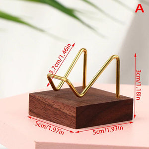 Metal Arm Mineral Stand Display Holder Rack Wood Support Base