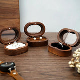 Wood Ring Box Wedding Proposal Engagement Ring Organizer