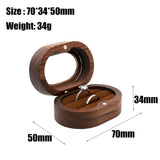 Wood Ring Box Wedding Proposal Engagement Ring Organizer