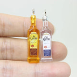 10Pcs 3D Alcohol Charm Bottle Pendant for DIY Jewelry 35*9MM