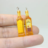 10Pcs 3D Alcohol Charm Bottle Pendant for DIY Jewelry 35*9MM