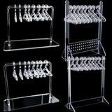 Acrylic Earrings Display Clear Coat Hangers Organizer Stand Showcase
