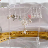 Acrylic Earrings Display Clear Coat Hangers Organizer Stand Showcase