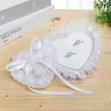 Lace Jewelry Box Heart-shape Ring Case Wedding Rings Holder
