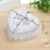 Lace Jewelry Box Heart-shape Ring Case Wedding Rings Holder