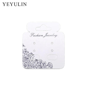 100pcs Rectangle Earring Display Cards Jewelry Holder Tags
