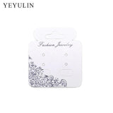 100pcs Rectangle Earring Display Cards Jewelry Holder Tags