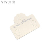 100pcs Rectangle Earring Display Cards Jewelry Holder Tags