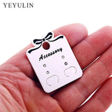 100pcs Rectangle Earring Display Cards Jewelry Holder Tags