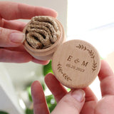 Personalised Wooden Wedding Ring Box Proposal Valentine Gift