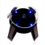 Solar Display Stand Turntable Phone Holder with LED Light