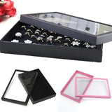 100 Slots Ring Jewelry Display Tray Show Case Organizer Box Storage Holder