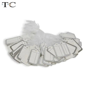 500PCs/Bag Silver Jewelry Tag with Display String for Clothing