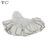 500PCs/Bag Silver Jewelry Tag with Display String for Clothing