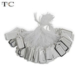 500PCs/Bag Silver Jewelry Tag with Display String for Clothing