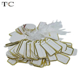 500PCs/Bag Silver Jewelry Tag with Display String for Clothing