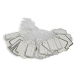 500PCs/Bag Silver Jewelry Tag with Display String for Clothing