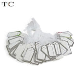 500PCs/Bag Silver Jewelry Tag with Display String for Clothing