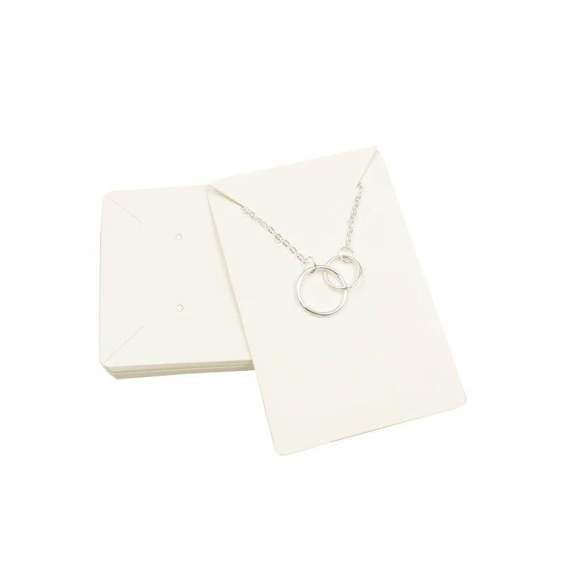 50pcs Jewelry Display Cards For Earrings Necklaces Packaging Cardboard Hang Tag