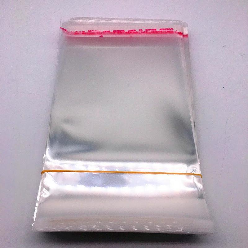 100pcs 10x18cm Resealable Poly Bag Transparent Opp Bag Plastic Bags