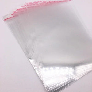 100pcs 10x18cm Resealable Poly Bag Transparent Opp Bag Plastic Bags
