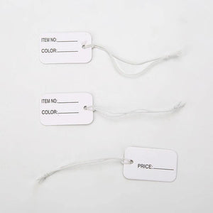 100pcs Small Tags With Strings Paper Labels Hang Tag Card For Jewelry Packaging