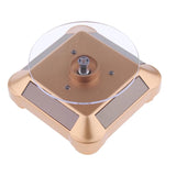 Solar Powered Rotating Display Stand Turntable with LED Light for Jewelry Watch