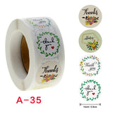 500Pcs Floral Thank You Gift Stickers for DIY Packaging