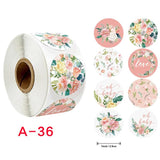500Pcs Floral Thank You Gift Stickers for DIY Packaging