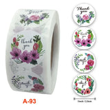500Pcs Floral Thank You Gift Stickers for DIY Packaging