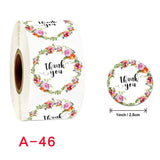 500Pcs Floral Thank You Gift Stickers for DIY Packaging