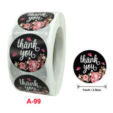 500Pcs Floral Thank You Gift Stickers for DIY Packaging