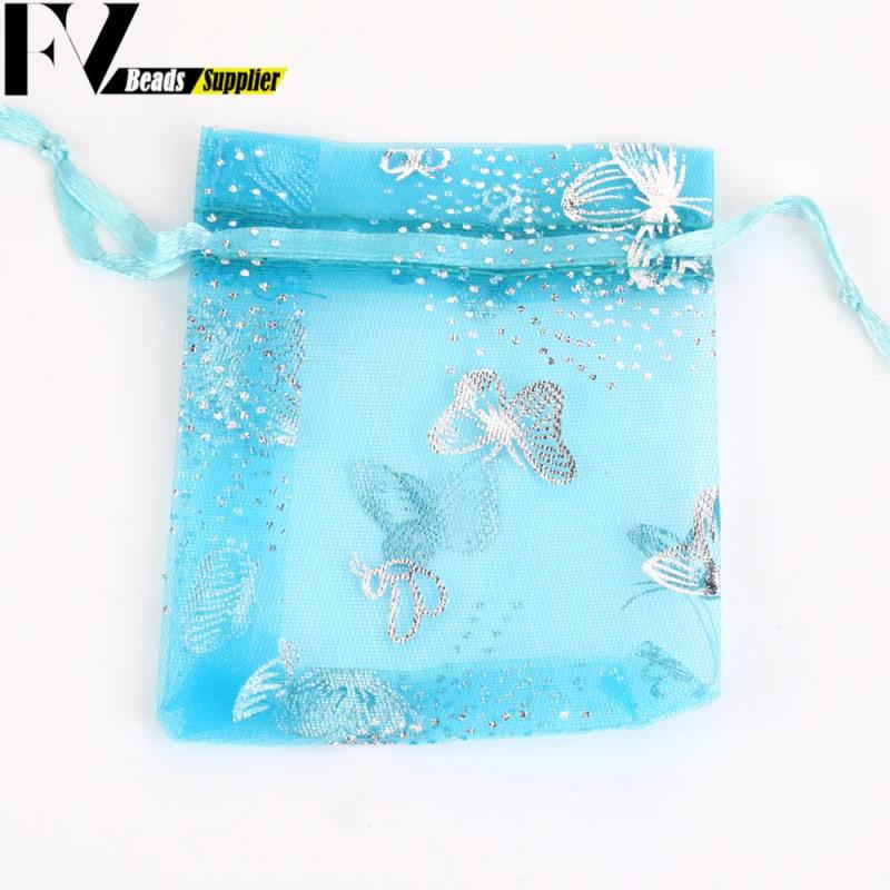 50pcs Organza Bags Drawstring Jewelry Wedding Candy Pouches
