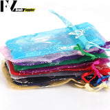 50pcs Organza Bags Drawstring Jewelry Wedding Candy Pouches